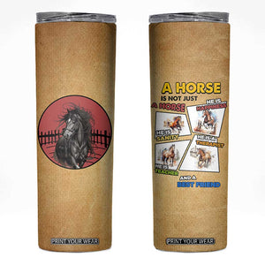 Horse Lovers Skinny Tumbler Inspiration Equestrian Girls Cowgirl Gifts TB10 Brown Print Your Wear