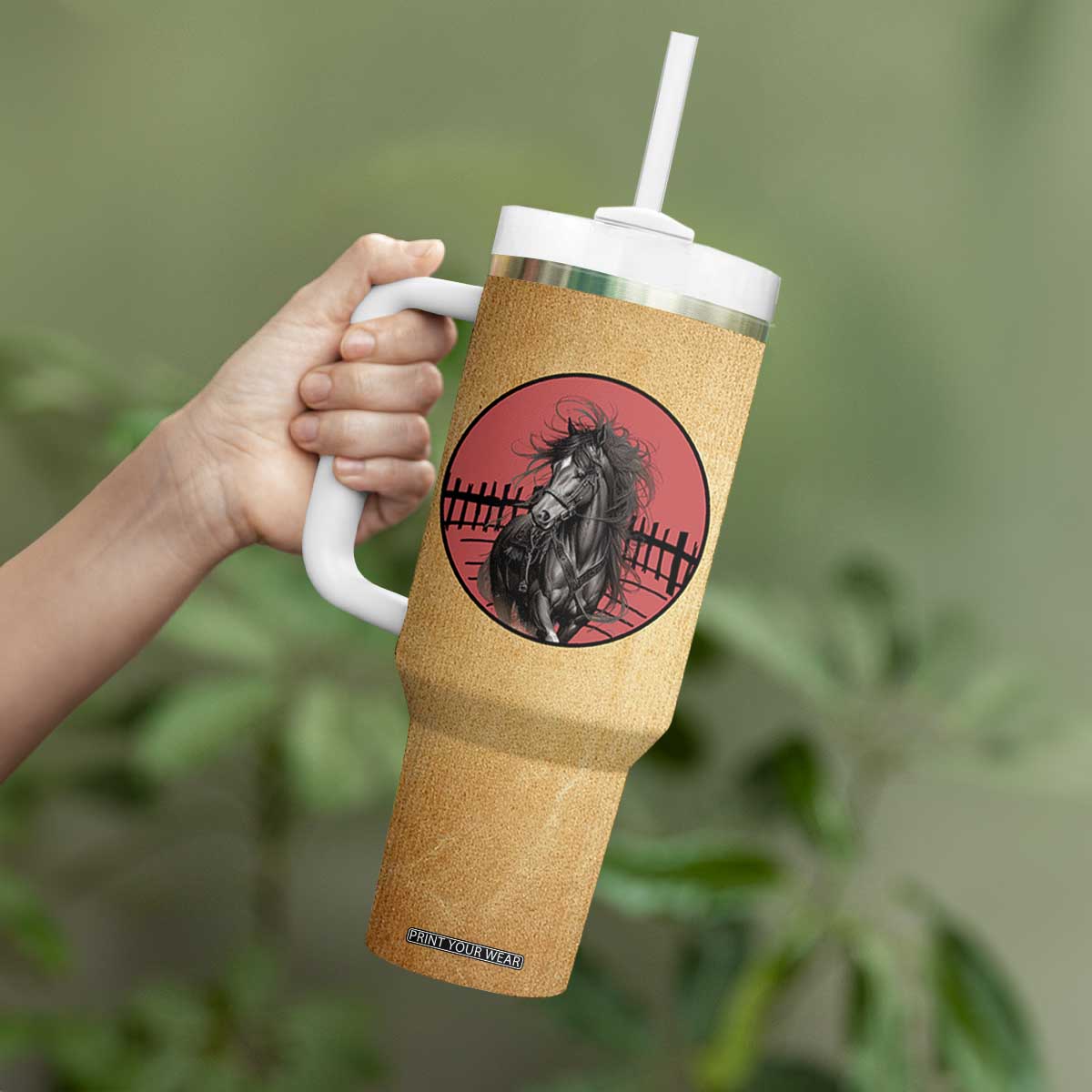Horse Lovers Tumbler With Handle Inspiration Equestrian Girls Cowgirl Gifts TB10 Print Your Wear