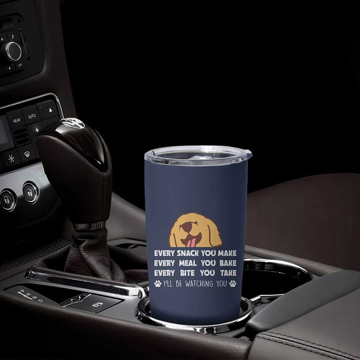 Funny Dog Lover Tumbler Cup Retro Peeking Dog Every Snack You Make Fun Pet Humor TB10 Print Your Wear