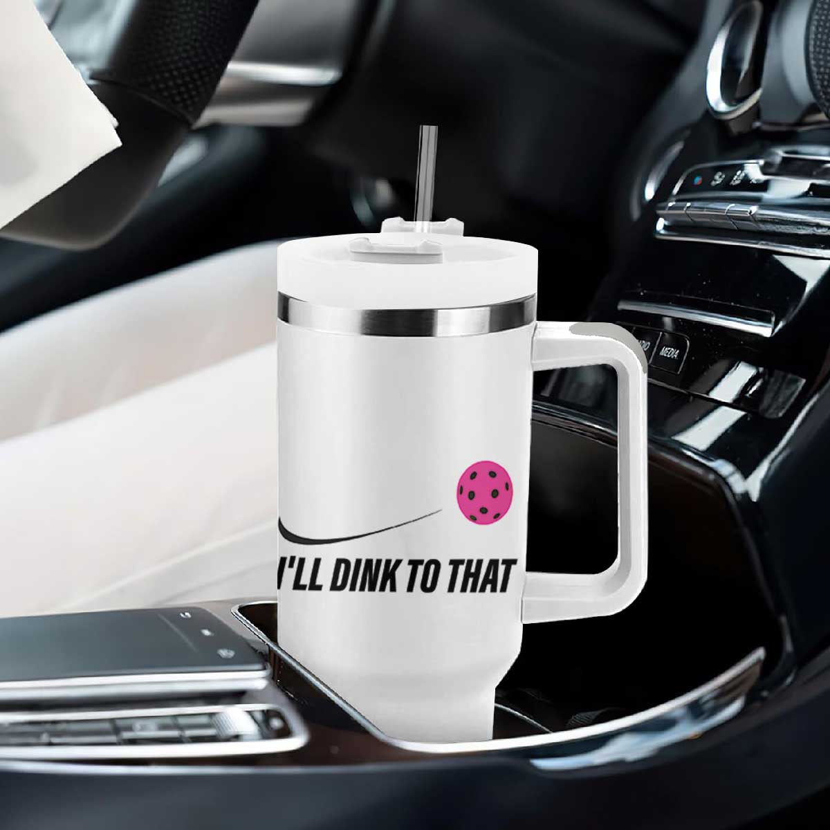Pickleball Gifts For Women Tumbler With Handle Dink Responsibly Pickle Ball Lovers Player Coach TB10 Print Your Wear