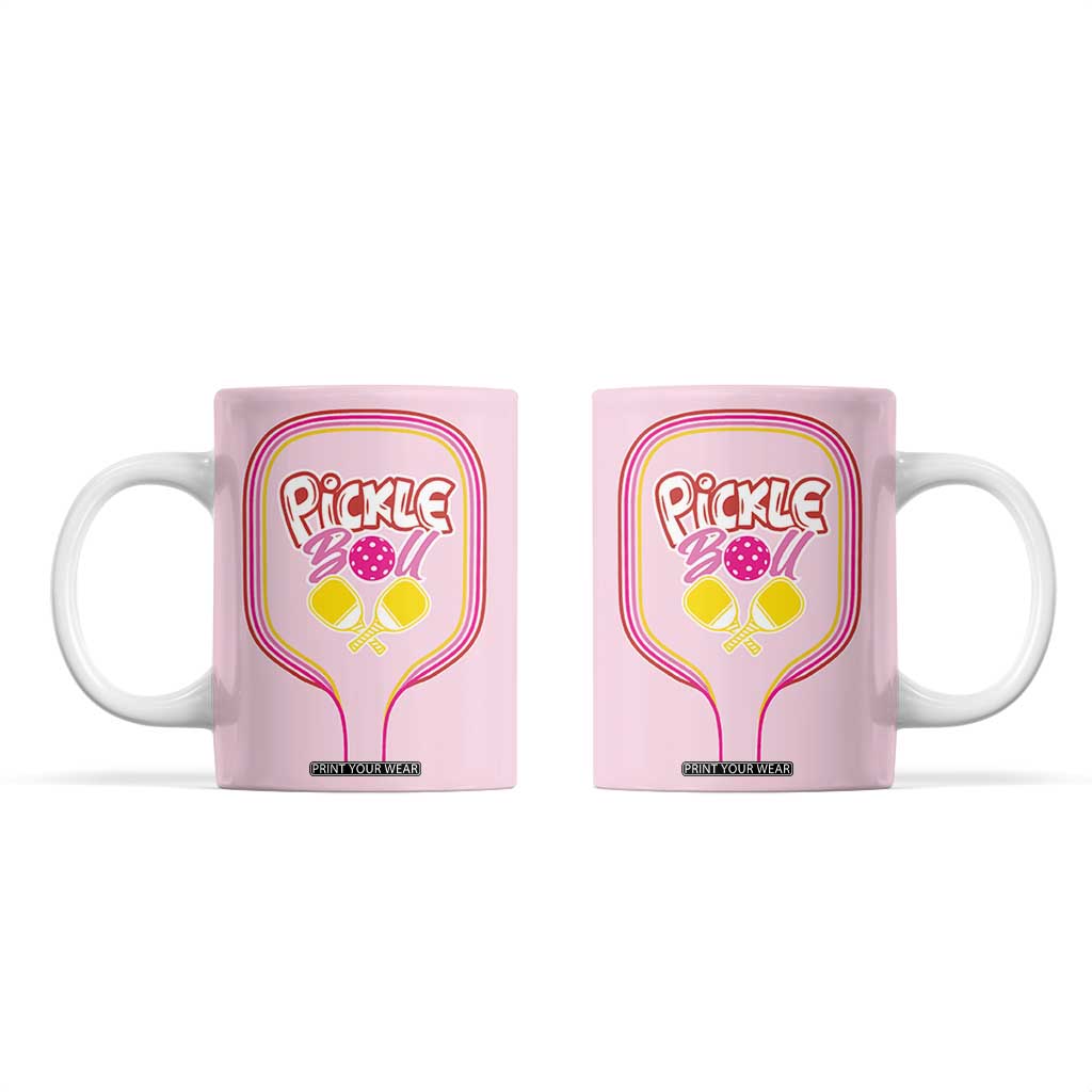 Pickleball Gifts For Women Coffee Mug Womens Pink Pickle Ball Lovers Player Coach TB10 Pink Print Your Wear