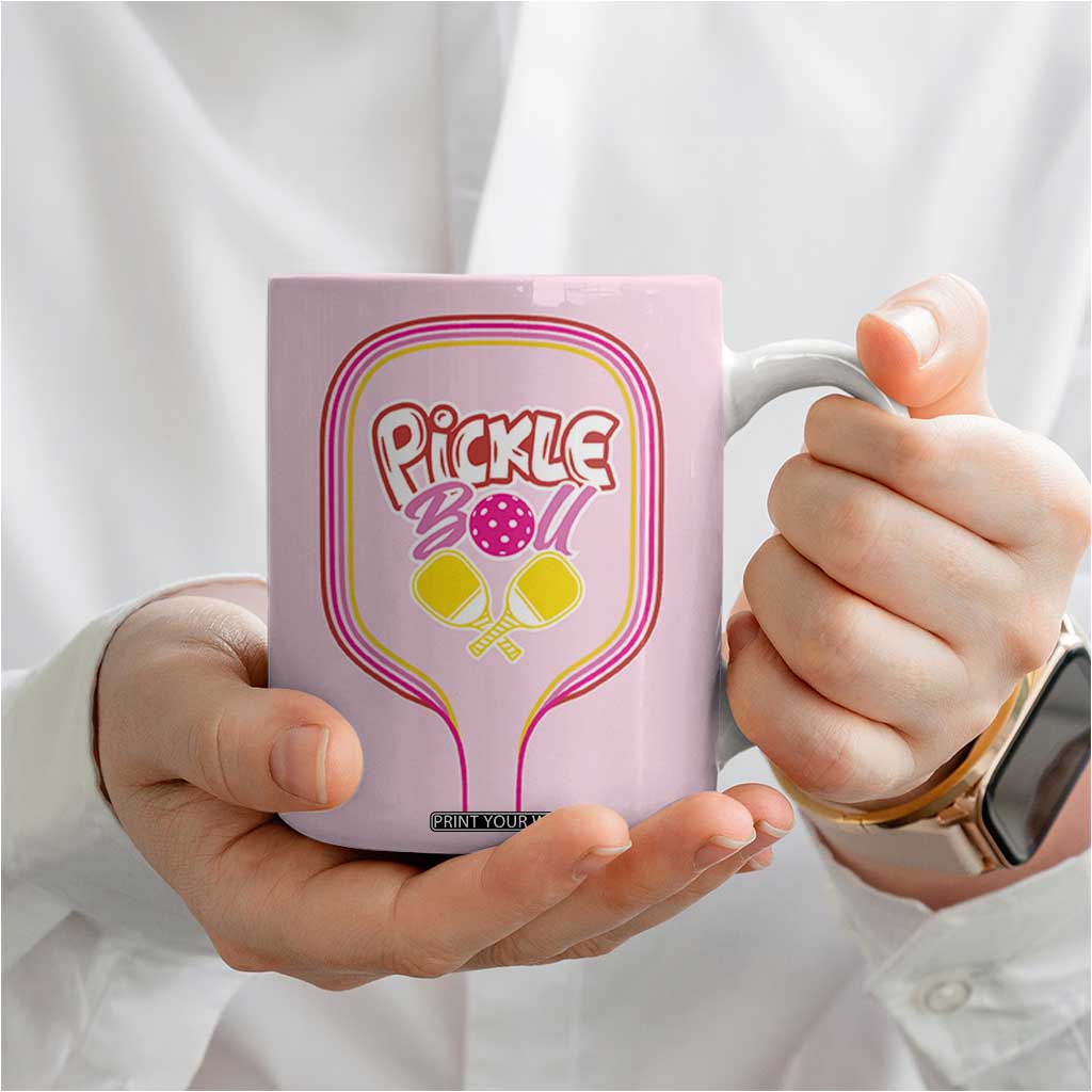 Pickleball Gifts For Women Coffee Mug Womens Pink Pickle Ball Lovers Player Coach TB10 Print Your Wear