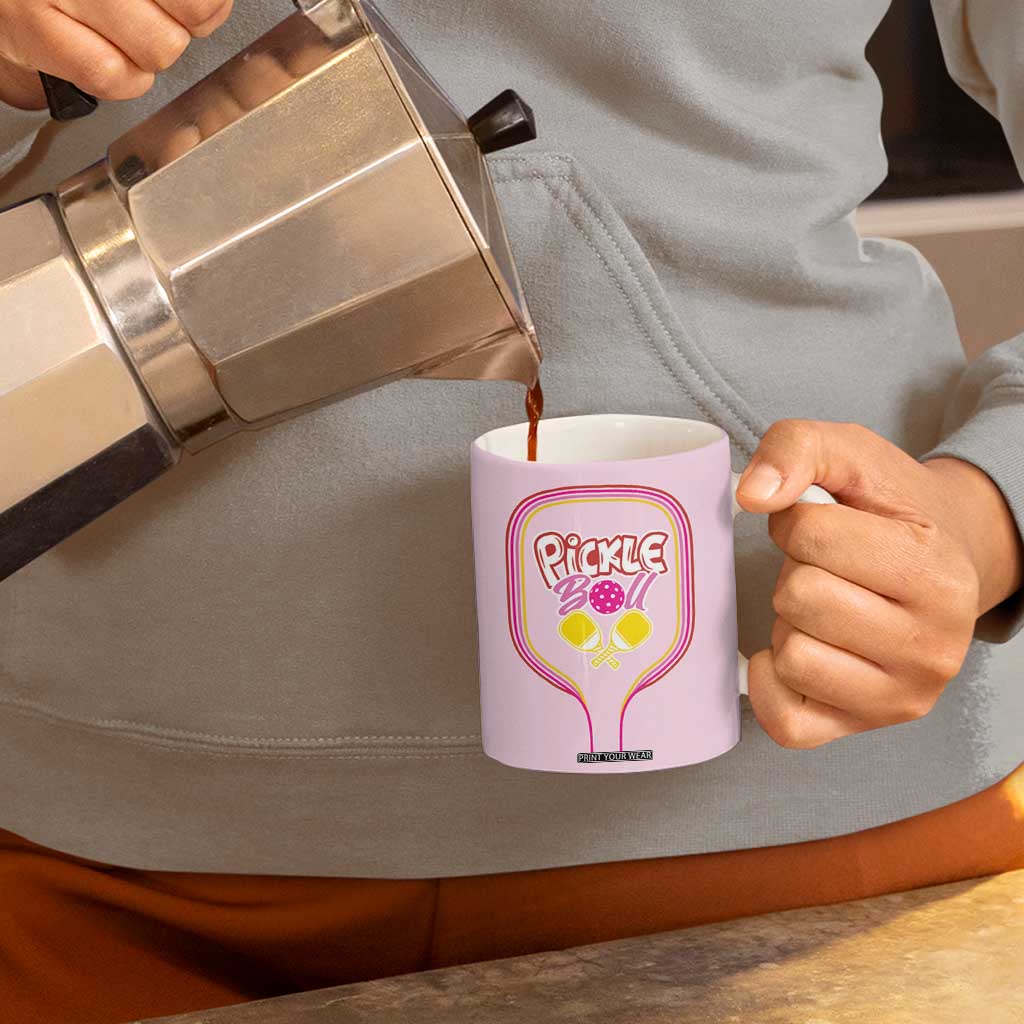 Pickleball Gifts For Women Coffee Mug Womens Pink Pickle Ball Lovers Player Coach TB10 Print Your Wear