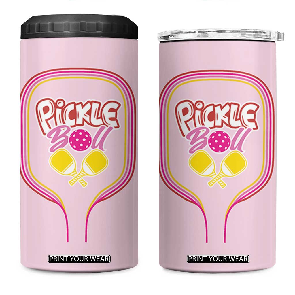 Pickleball Gifts For Women 4 in 1 Can Cooler Tumbler Womens Pink Pickle Ball Lovers Player Coach TB10 One Size: 16 oz Pink Print Your Wear