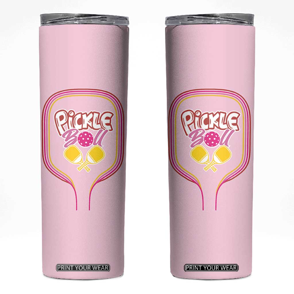 Pickleball Gifts For Women Skinny Tumbler Womens Pink Pickle Ball Lovers Player Coach TB10 Pink Print Your Wear