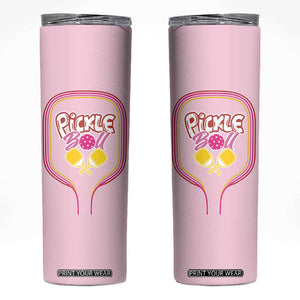 Pickleball Gifts For Women Skinny Tumbler Womens Pink Pickle Ball Lovers Player Coach TB10 Pink Print Your Wear
