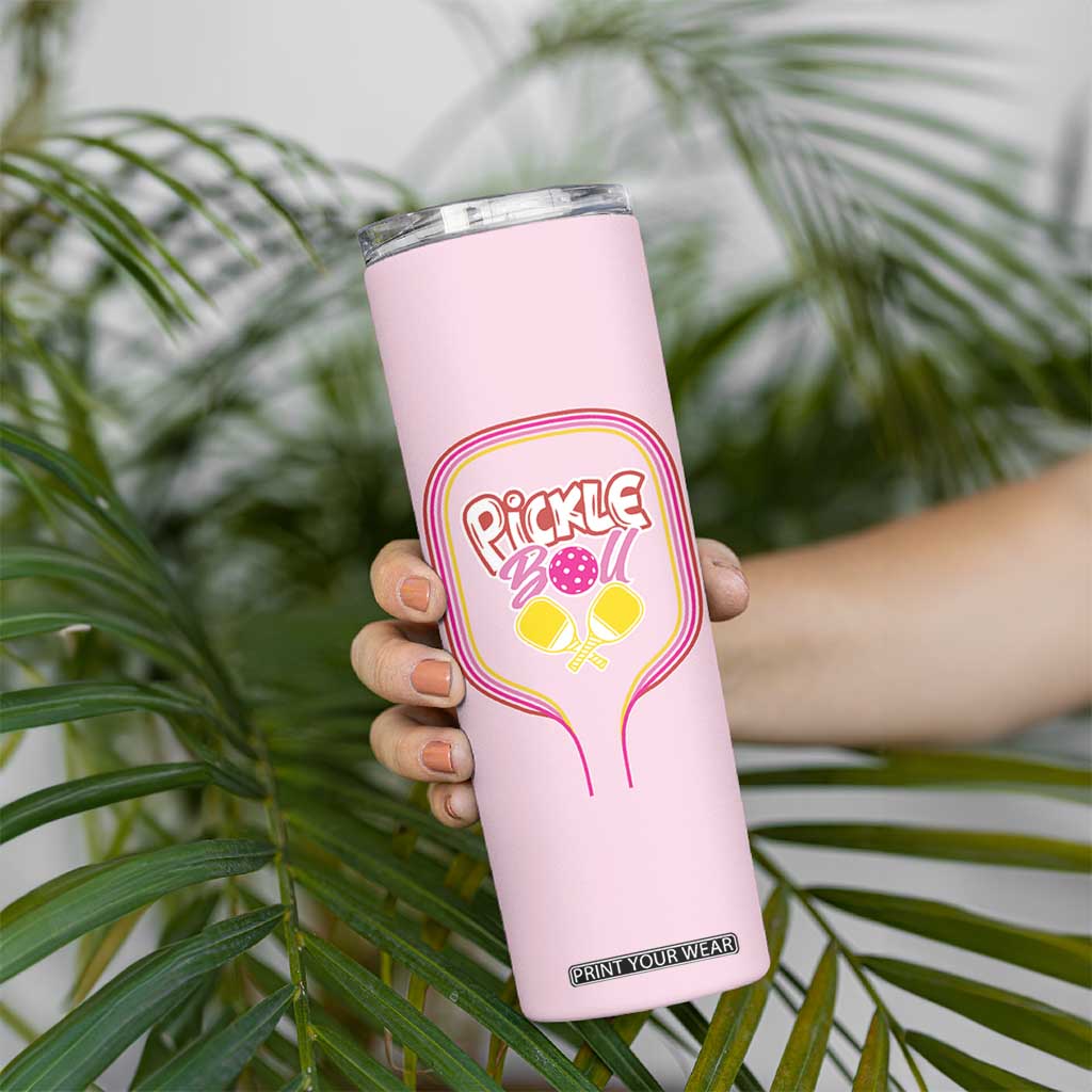 Pickleball Gifts For Women Skinny Tumbler Womens Pink Pickle Ball Lovers Player Coach TB10 Print Your Wear
