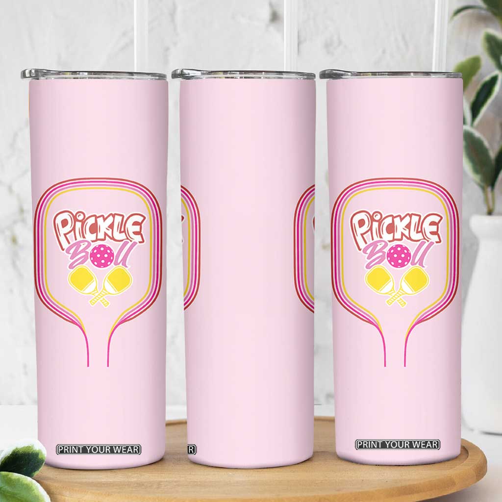 Pickleball Gifts For Women Skinny Tumbler Womens Pink Pickle Ball Lovers Player Coach TB10 Print Your Wear