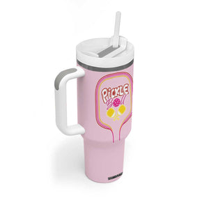 Pickleball Gifts For Women Tumbler With Handle Womens Pink Pickle Ball Lovers Player Coach TB10 Print Your Wear