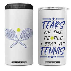 Funny Tennis 4 in 1 Can Cooler Tumbler Tears Of The People I Beat At Tennis TB10 One Size: 16 oz White Print Your Wear