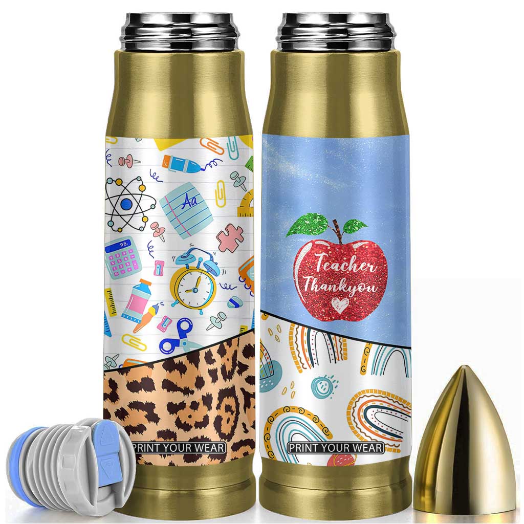 Teacher Bullet Tumbler Teaching Is A Work of Heart Teachers Day Appreciation Gifts TB10 White Print Your Wear
