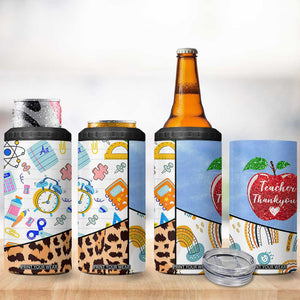 Teacher 4 in 1 Can Cooler Tumbler Teaching Is A Work of Heart Teachers Day Appreciation Gifts TB10 Print Your Wear