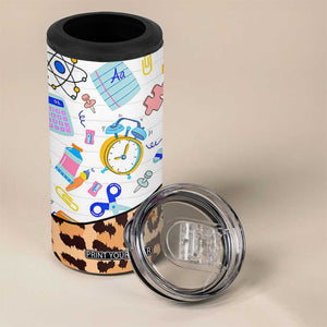 Teacher 4 in 1 Can Cooler Tumbler Teaching Is A Work of Heart Teachers Day Appreciation Gifts TB10 Print Your Wear
