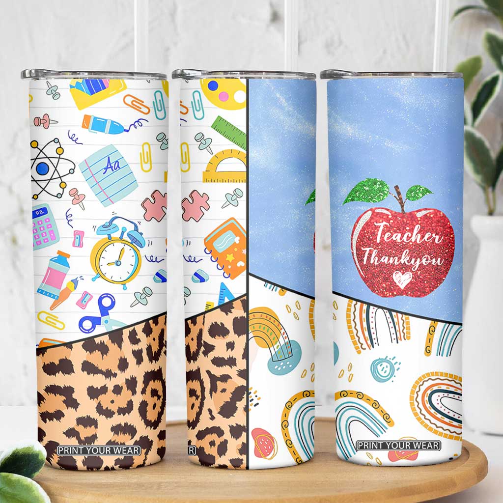 Teacher Skinny Tumbler Teaching Is A Work of Heart Teachers Day Appreciation Gifts TB10 Print Your Wear