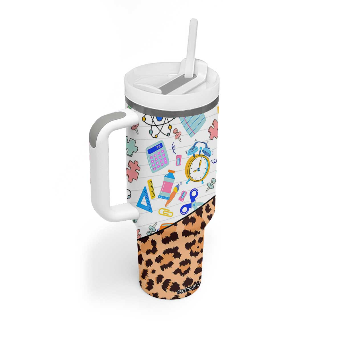 Teacher Tumbler With Handle Teaching Is A Work of Heart Teachers Day Appreciation Gifts TB10 Print Your Wear