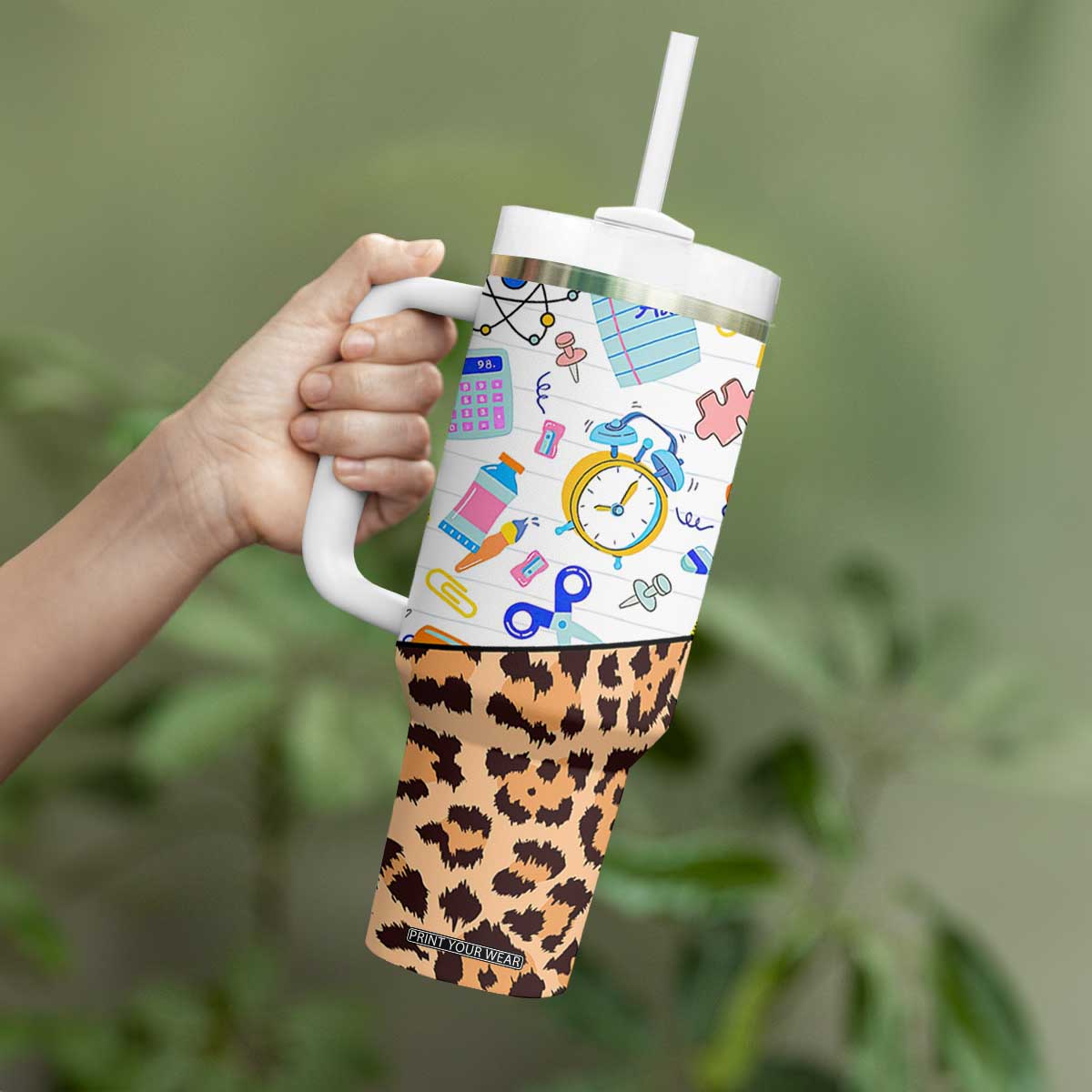 Teacher Tumbler With Handle Teaching Is A Work of Heart Teachers Day Appreciation Gifts TB10 Print Your Wear