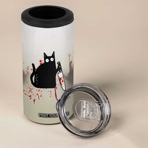 Halloween Cat Lover Gift 4 in 1 Can Cooler Tumbler I'll Put You In The Trunk And Help People Look For You Don't Test Me TB10 Print Your Wear