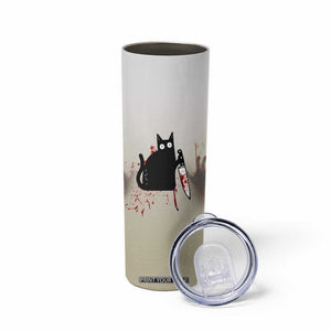 Halloween Cat Lover Gift Skinny Tumbler I'll Put You In The Trunk And Help People Look For You Don't Test Me TB10 Print Your Wear