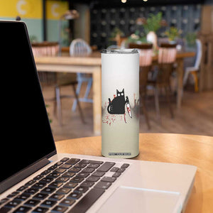 Halloween Cat Lover Gift Skinny Tumbler I'll Put You In The Trunk And Help People Look For You Don't Test Me TB10 Print Your Wear