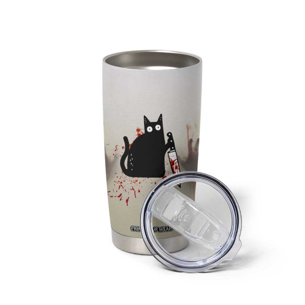 Halloween Cat Lover Gift Tumbler Cup I'll Put You In The Trunk And Help People Look For You Don't Test Me TB10 Print Your Wear