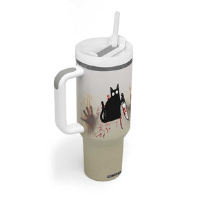 Halloween Cat Lover Gift Tumbler With Handle I'll Put You In The Trunk And Help People Look For You Don't Test Me TB10 Print Your Wear