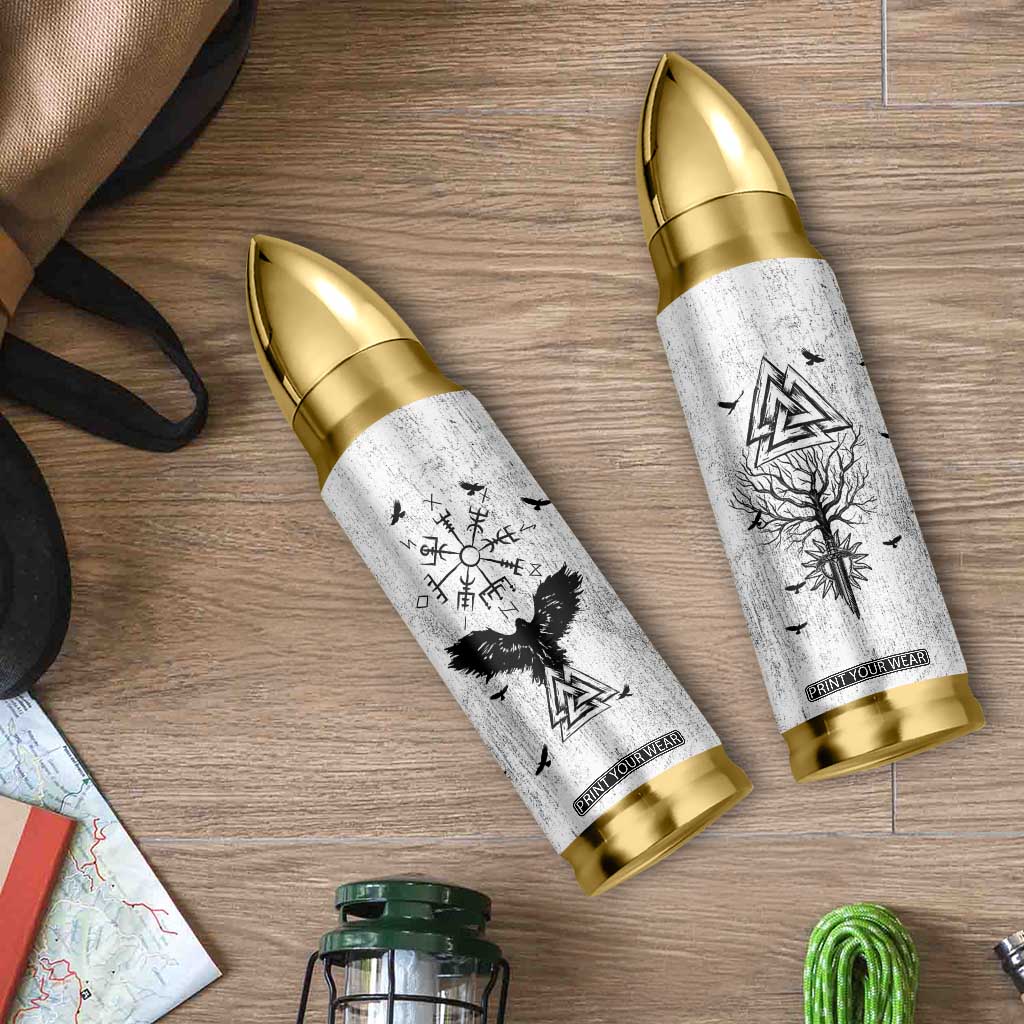 Viking Bullet Tumbler Raven Celtic Gift For Men Dad Son TB10 Print Your Wear