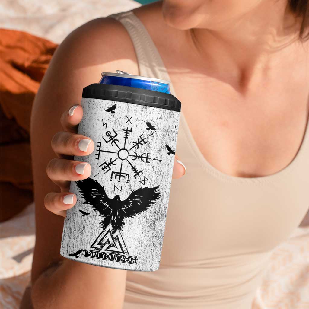 Viking 4 in 1 Can Cooler Tumbler Raven Celtic Gift For Men Dad Son TB10 Print Your Wear