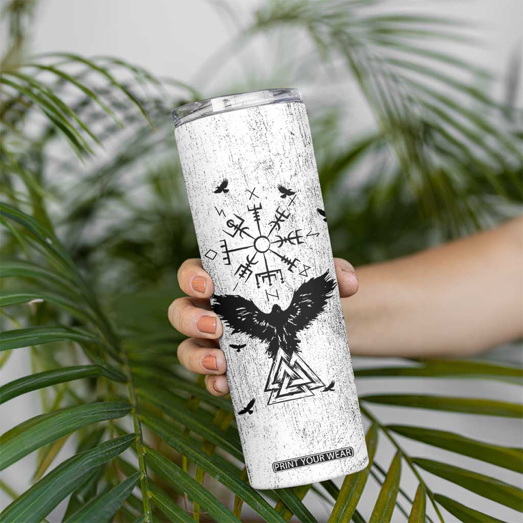 Viking Skinny Tumbler Raven Celtic Gift For Men Dad Son TB10 Print Your Wear