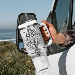 Viking Tumbler With Handle Raven Celtic Gift For Men Dad Son TB10 Print Your Wear