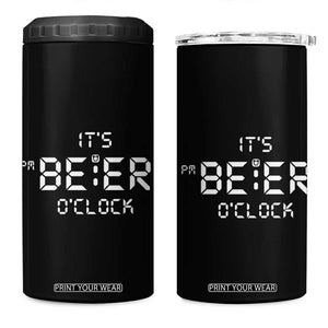 Funny Beer 4 in 1 Can Cooler Tumbler It's Beer O'Clock TB10 One Size: 16 oz Black Print Your Wear