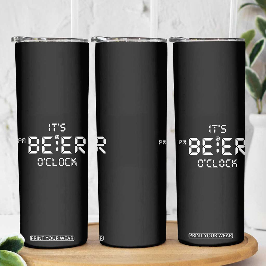Funny Beer Skinny Tumbler It's Beer O'Clock TB10 Print Your Wear