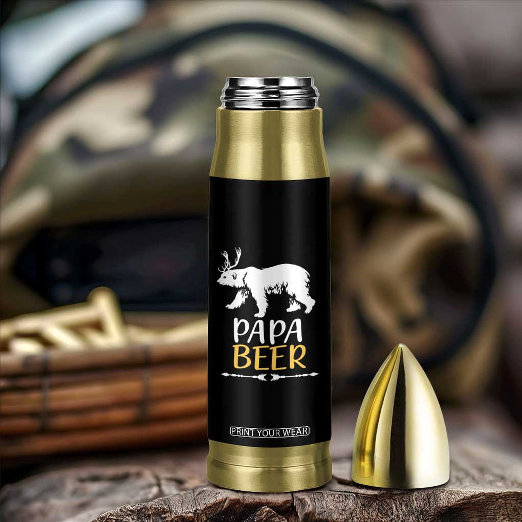 Gifts For Dad Father's Day Bullet Tumbler Vintage Bear Deer Funny Beer Lovers American Flag TB10 Print Your Wear