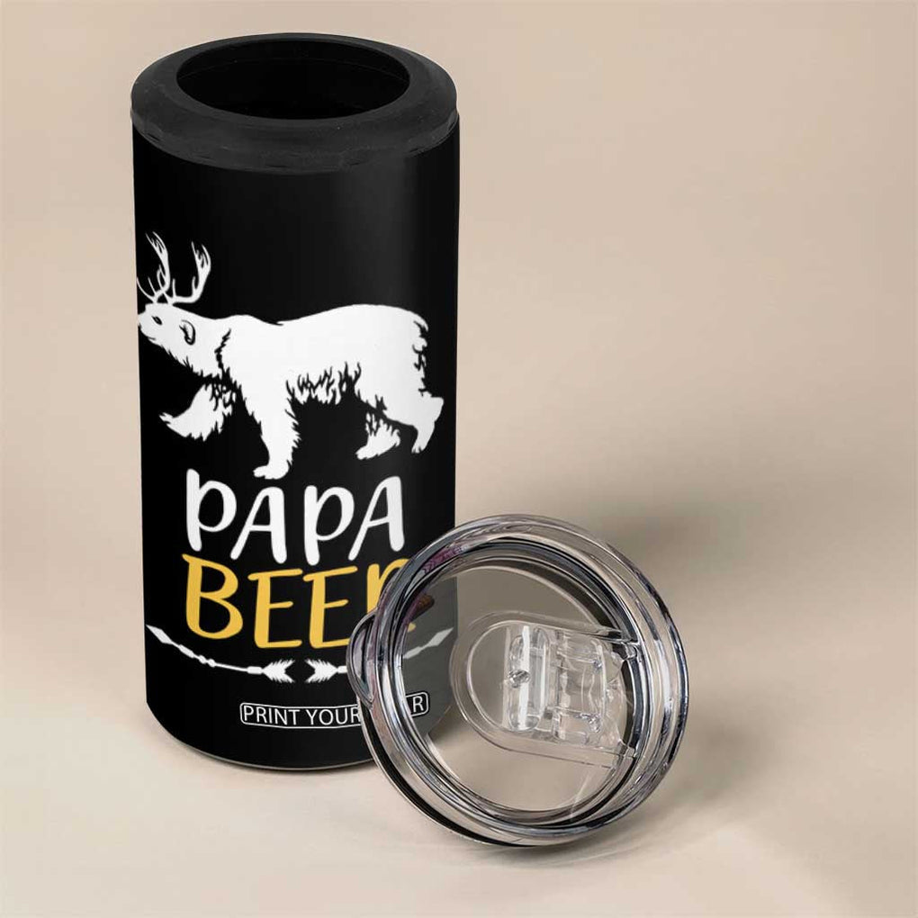 Gifts For Dad Father's Day 4 in 1 Can Cooler Tumbler Vintage Bear Deer Funny Beer Lovers American Flag TB10 Print Your Wear