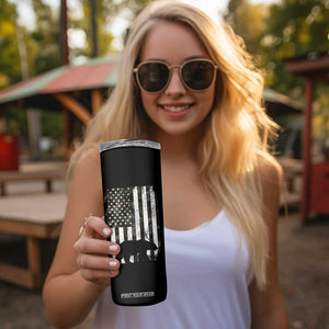 Funny Bear Beer Lovers Skinny Tumbler Camo American Flag Hunting Gifts Men Dad Grandpa TB10 Print Your Wear