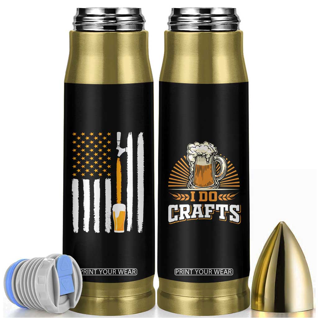 Craft Beer Bullet Tumbler Vintage I Do Crafts Home Brew American Flag TB10 Black Print Your Wear