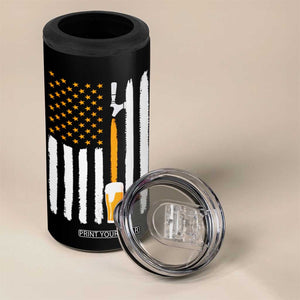 Craft Beer 4 in 1 Can Cooler Tumbler Vintage I Do Crafts Home Brew American Flag TB10 Print Your Wear