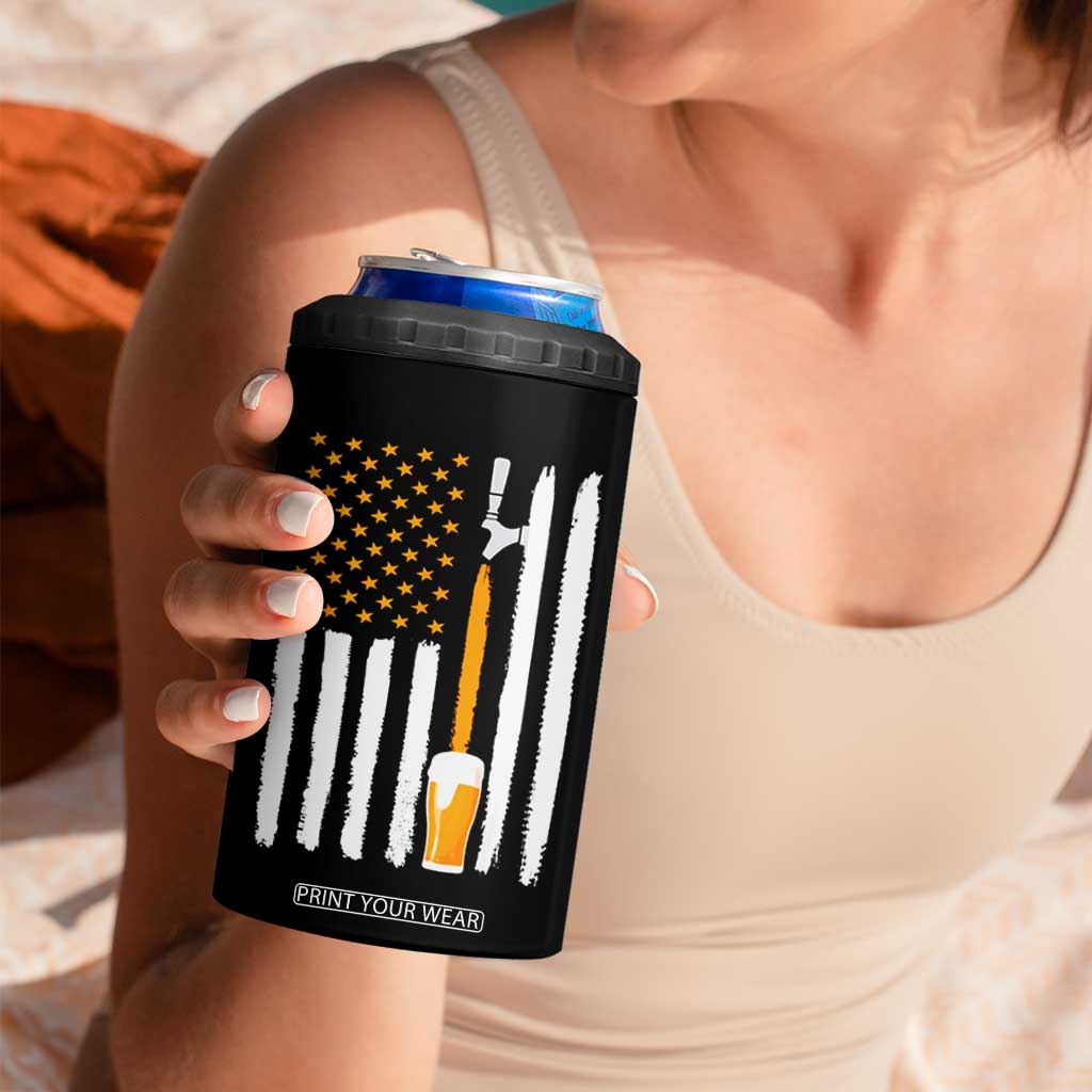 Craft Beer 4 in 1 Can Cooler Tumbler Vintage I Do Crafts Home Brew American Flag TB10 Print Your Wear