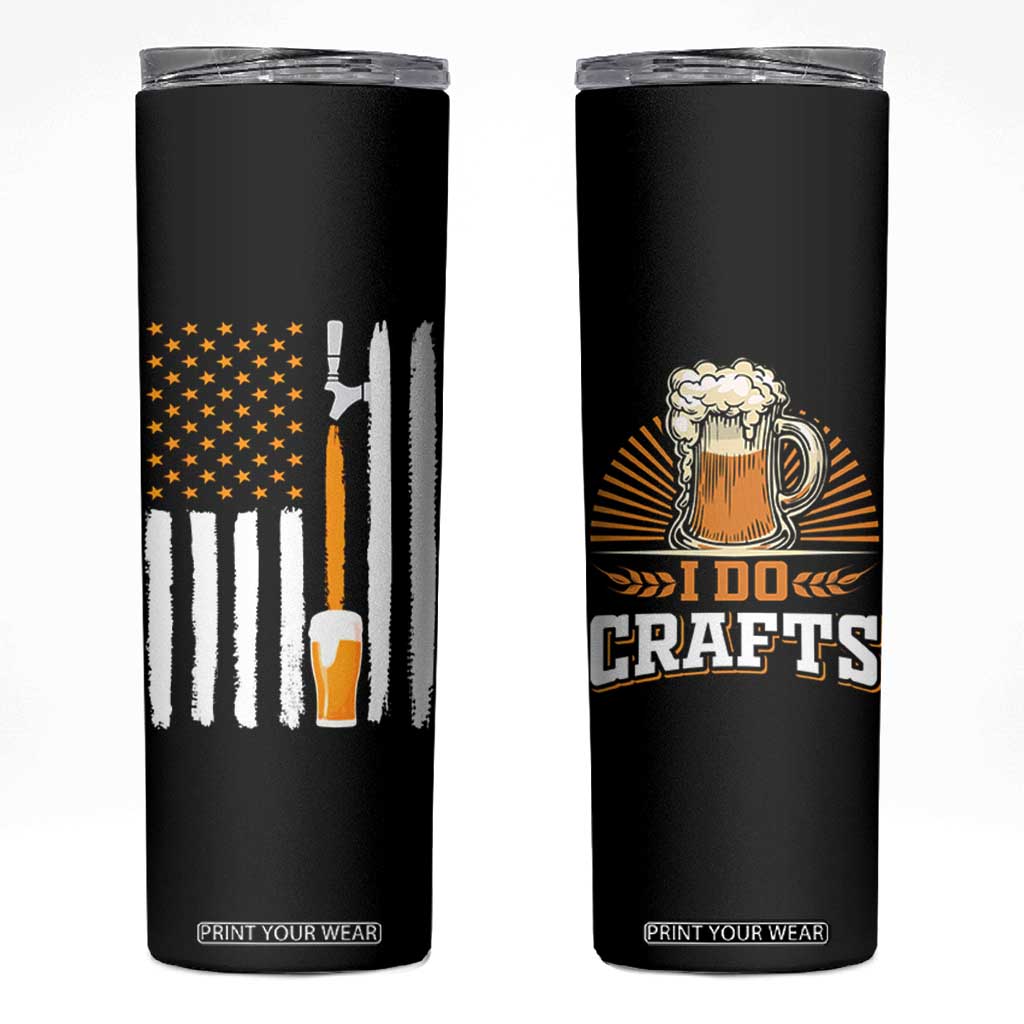 Craft Beer Skinny Tumbler Vintage I Do Crafts Home Brew American Flag TB10 Black Print Your Wear