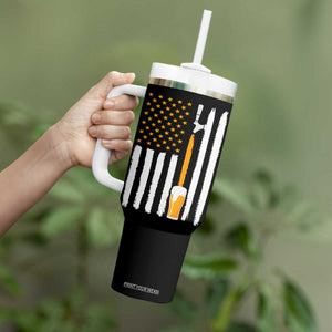 Craft Beer Tumbler With Handle Vintage I Do Crafts Home Brew American Flag TB10 Print Your Wear