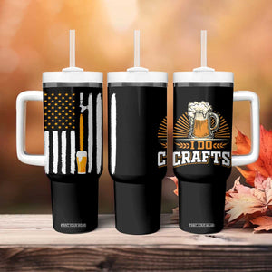 Craft Beer Tumbler With Handle Vintage I Do Crafts Home Brew American Flag TB10 Print Your Wear
