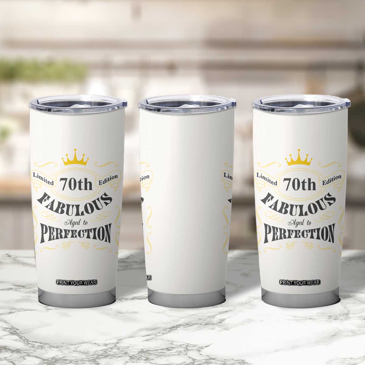70th Birthday Gift Tumbler Cup Turning 70 Gifts for Grandma Mom 1954 Mug TB10 Print Your Wear