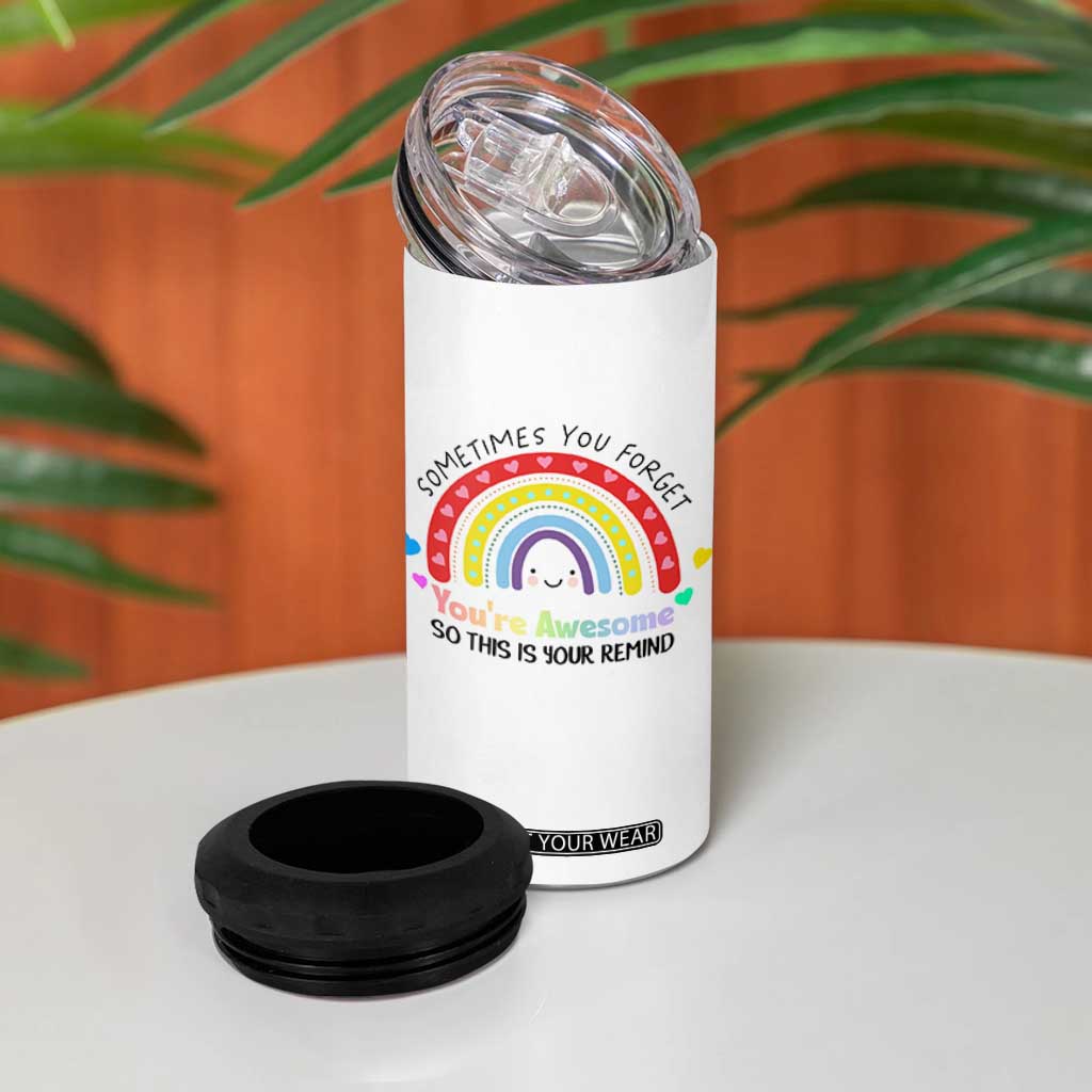 Birthday Gifts for Women 4 in 1 Can Cooler Tumbler Sometimes You Forget Your Awesome Inspirational Gifts TB10 Print Your Wear
