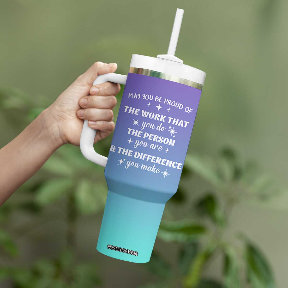 Thank You Gifts For Women Tumbler With Handle May You Be Proud Of The Work You Do Thanks Retirement Goodbye Farewell Gift TB10 Print Your Wear