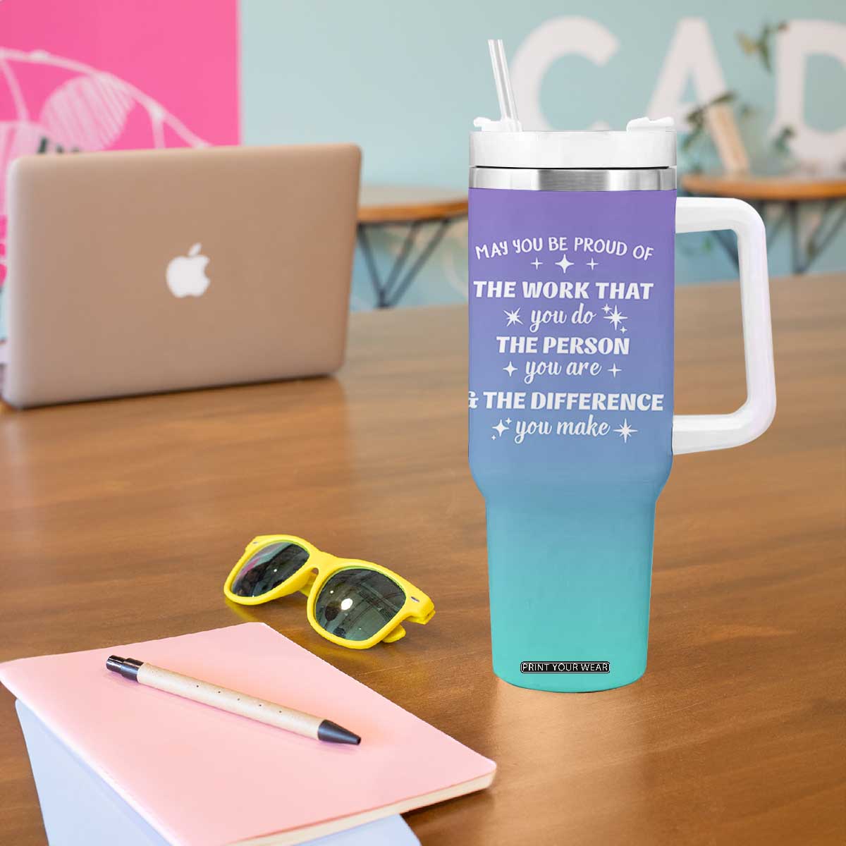 Thank You Gifts For Women Tumbler With Handle May You Be Proud Of The Work You Do Thanks Retirement Goodbye Farewell Gift TB10 Print Your Wear