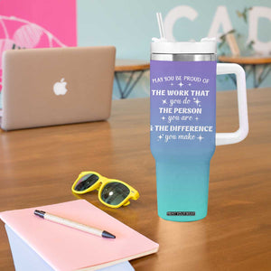 Thank You Gifts For Women Tumbler With Handle May You Be Proud Of The Work You Do Thanks Retirement Goodbye Farewell Gift TB10 Print Your Wear