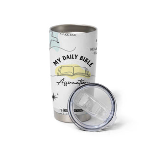 Daily Bible Affirmations Tumbler Cup Christian Mental Health Encouraging Gift TB10 Print Your Wear
