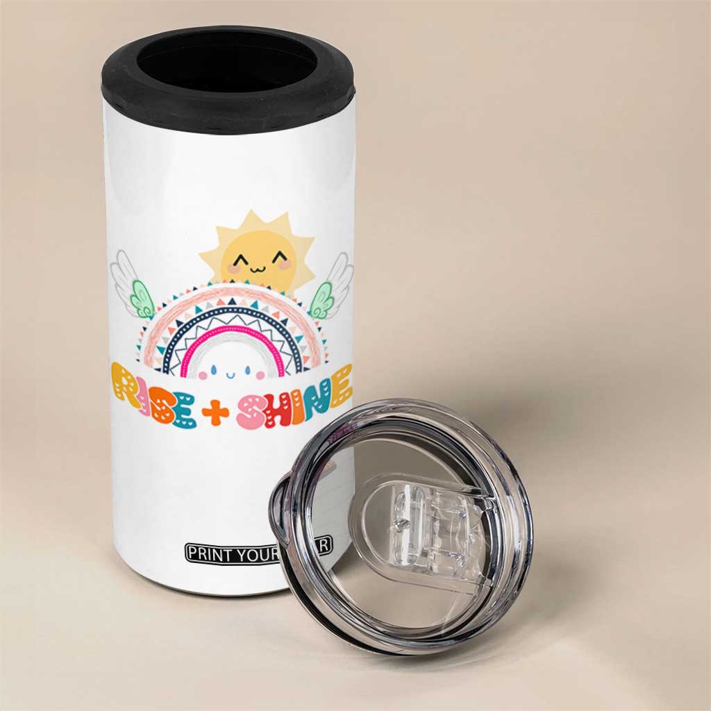 Motivation Gifts 4 in 1 Can Cooler Tumbler Rise And Shine TB10 Print Your Wear