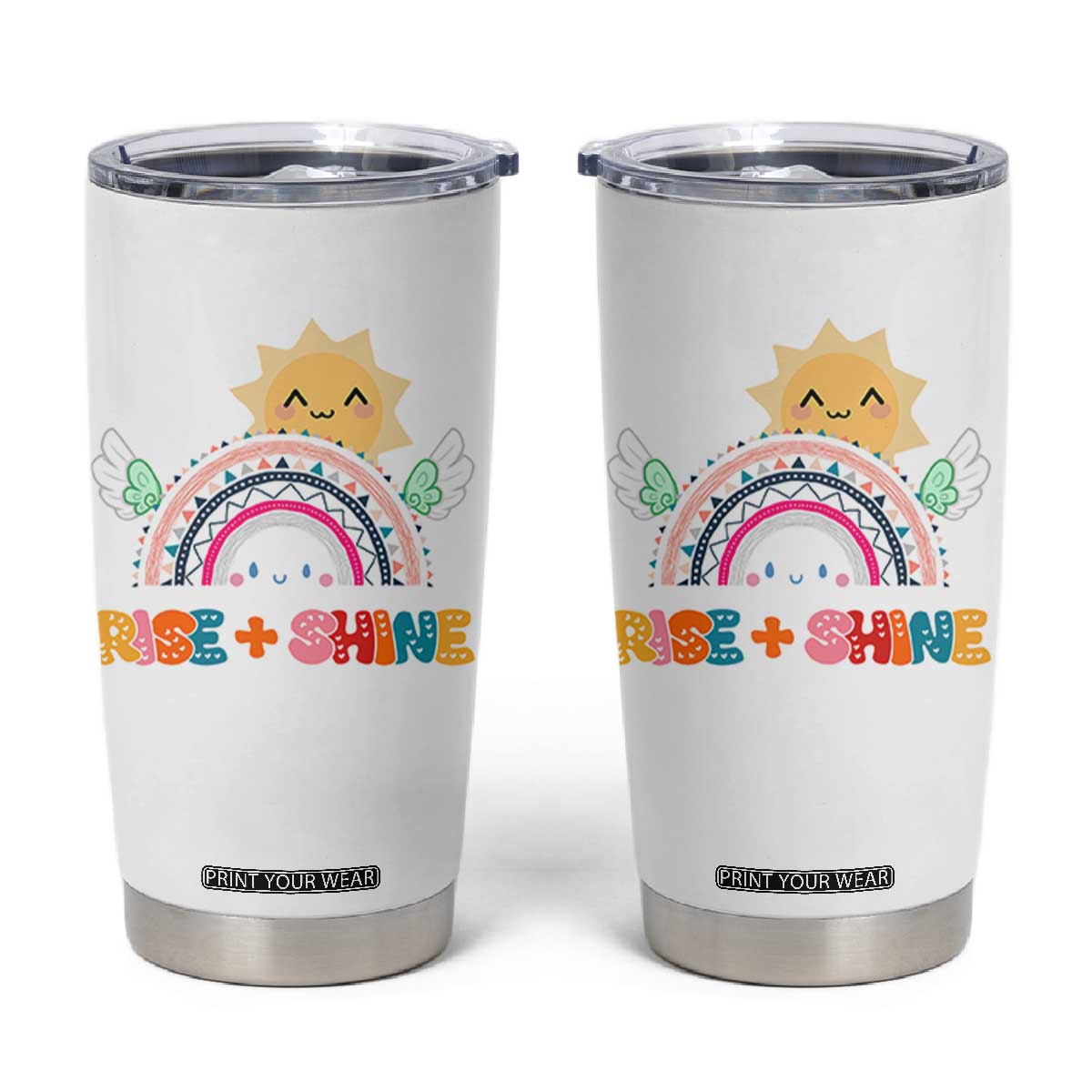 Motivation Gifts Tumbler Cup Rise And Shine TB10 White Print Your Wear