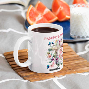 Pastor Wife Appreciation Gifts Coffee Mug Pastors Wives Gifts Christian Flower Cross TB10 Print Your Wear