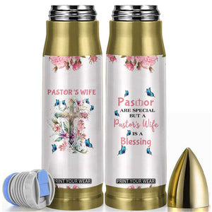 Pastor Wife Appreciation Gifts Bullet Tumbler Pastors Wives Gifts Christian Flower Cross TB10 Pink Print Your Wear